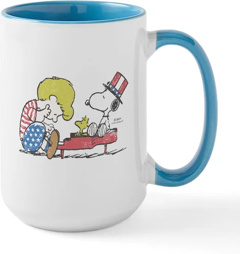 Vista 118 de CafePress SNOOPY Joe Cool - Taza de café de cerámica (15.0 fl oz)