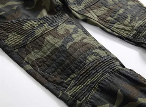 Vista 6 de Liuhond Skinny Slim Fashion - Jeans elásticos de motociclista de Hip Hop con agujeros rectos rasgados