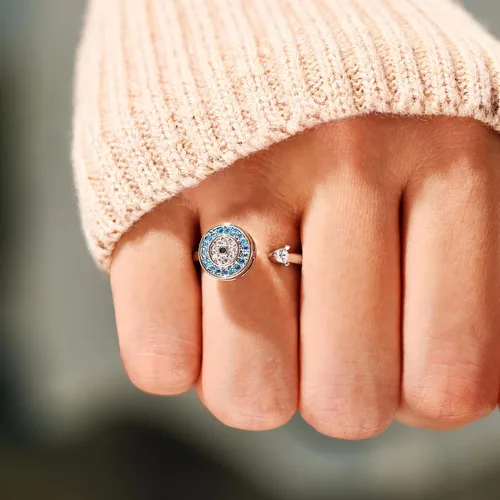 Vista 71 de Anillo de plata de ley 925, minimalista, ajustable, hecho a mano, para mujeres y niñas