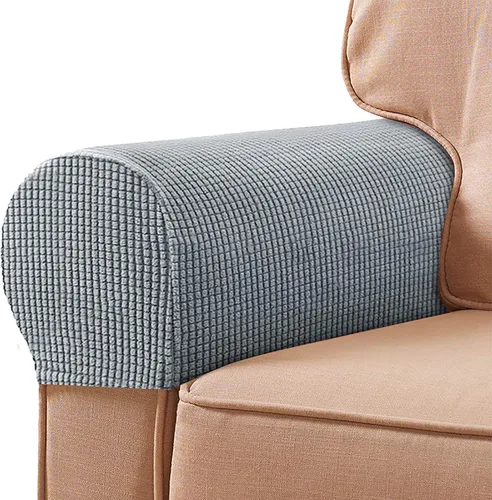 Vista 11 de Fundas de poliéster de alta elasticidad para reposabrazos de sofá, fundas impermeables para muebles, tela de elastano antimanchas, juego de 2