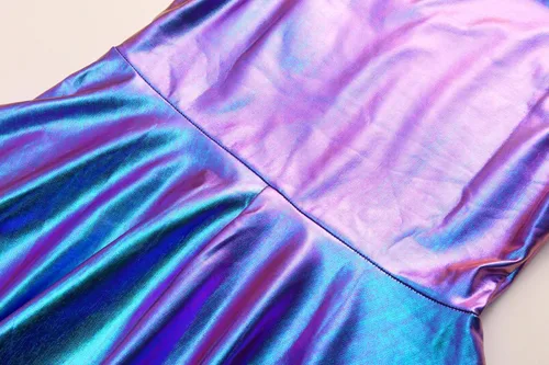 Vista 5 de SUGARETTY Vestido metálico para niñas, vestidos brillantes y brillantes para fiestas