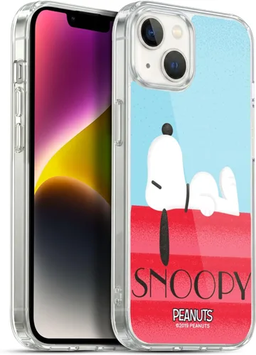 Vista 176 de Head Case Designs Snoopy Deco Dreams - Funda de gel suave con licencia oficial de Peanuts Blue Pattern compatible con Apple iPhone 7 Plus/iPhone 8