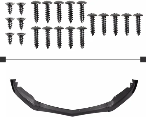 Vista 6 de MUTUSAISI Separador de Parachoques Delantero Compatible con Cadillac ATS 2015-2019 Accesorios Negro Brillante Front Bumper Lip Wing, 3PC Front