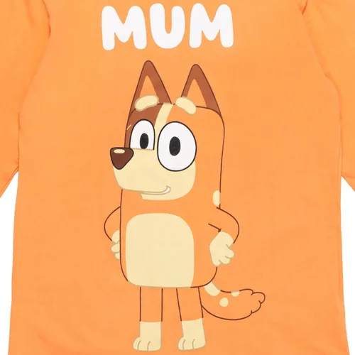 Vista 6 de Bluey Bingo Chilli Mom Bandit Dad Long Sleeve Matching Family T-Shirt Toddler to Adult