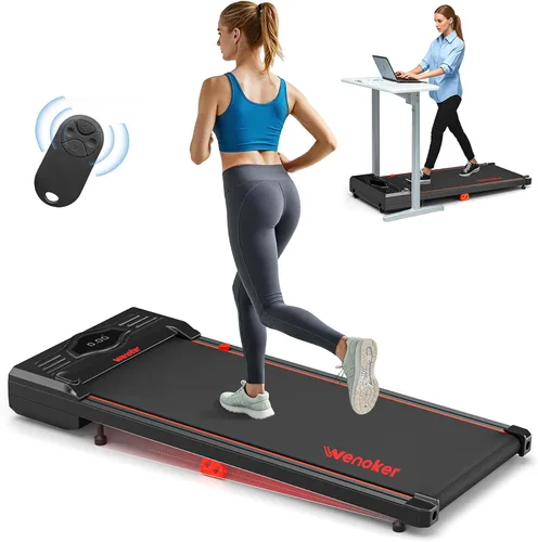 Vista 7 de WENOKER - Alfombrilla de caminar con cinta de correr, cinta de correr para debajo del escritorio, cinta de correr portátil para el hogar