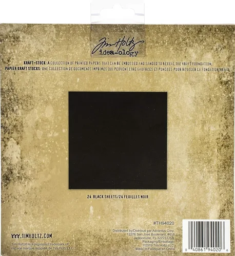 Vista 2 de Tim Holtz KRAFT STOCK 8X8 IDEA BLACKOUT