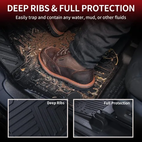 Vista 5 de LASFIT - Tapetes hechos a la medida para tu vehículo específico, de elastómero termoplástico, duraderos, revestimiento protector para todo clima