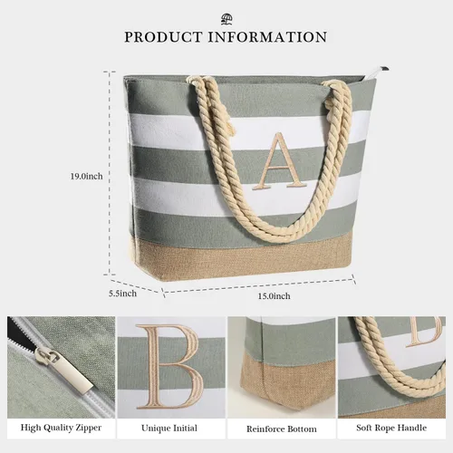 Vista 19 de YOOLIFE Bolsas de playa para mujer, bolsa de lona de viaje, bolsa impermeable para piscina, artículos esenciales de viaje, regalos para mujeres