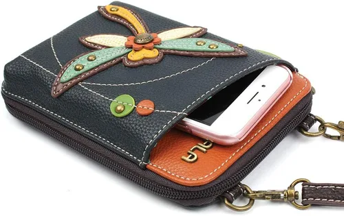 Vista 3 de CHALA Cartera cruzada para teléfono celular, bolso de mano multicolor de piel sintética para mujer con correa ajustable