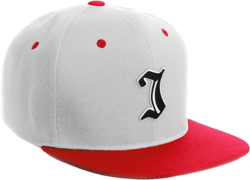 Vista 1474 de Daxton Gorra clásica con visera de billete plano con letras del alfabeto inglés antiguo de la A a la Z