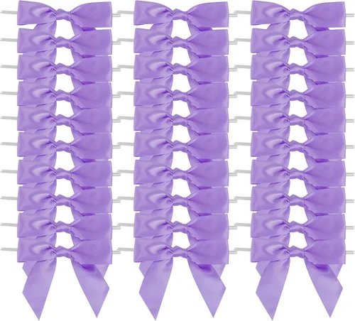 Vista 30 de AIMUDI Lazos negros para envolver regalos, lazos pequeños de satén de 3.5 pulgadas, lazos de cinta negra para manualidades, bolsas de golosinas