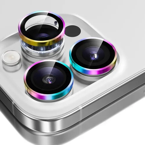 Vista 10 de GolbinBox Protector de lente de cámara para iPhone 13 Pro/13 Pro Max, ajuste invisible 1:1, vidrio templado 9H, funda individual de metal ultra HD