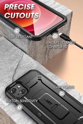 Vista 7 de SUPCASE Unicorn Beetle Pro Series - Funda para iPhone 13 Mini (versión 2021) de 5.4 pulgadas, protector de pantalla integrado de cuerpo completo