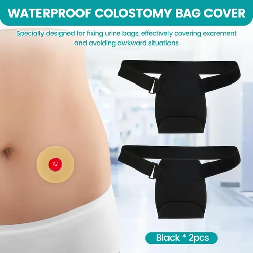 Vista 2 de 2 fundas para bolsas de colostomía, fundas ajustables para bolsas de ileostomía, fundas impermeables para bolsas de ostomía, fundas reutilizables