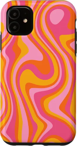 Vista 8 de Retro Groovy Liquid Swirl Hippie 70's 80's Psychedelic Phone Case for iPhone 17