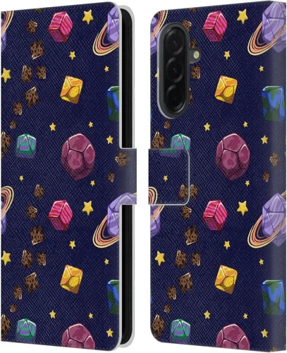 Vista 8 de Head Case Designs Officially Licensed Carla Morrow Colorful Space Dice Patterns Leather Wallet Case Compatible with Samsung Galaxy A07 4G