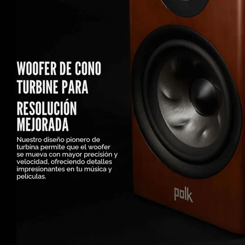 Vista 3 de Polk Audio Reserve R200 - Par de altavoces grandes para estantería, color Negro