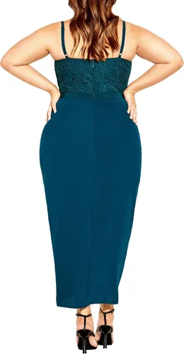 Vista 2 de City Chic Women's Plus Size Cocktail Dress - Lace Touch
