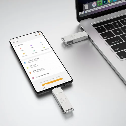 Vista 8 de iDiskk Unidad flash SSD de estado sólido de alta velocidad de 1 TB para iPhone 15/15 Plus/15 Pro/15 Pro Max, USB C iPad, MacBook, portátiles