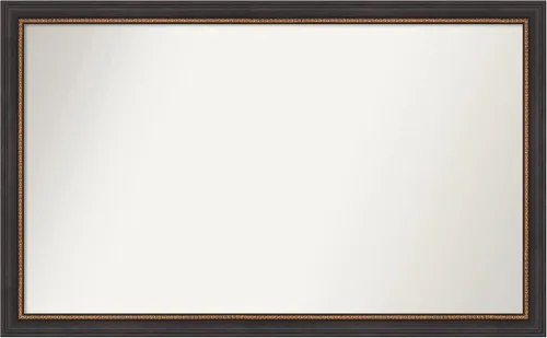 Vista 126 de Amanti Art Espejo de baño negro para sobre el fregadero, 23 x 23 pulgadas, espejo cuadrado negro Ashton, marco de madera tradicional mediano, se