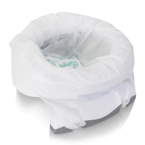 Vista 8 de Kalencom Potette Plus Premium 2 en 1 Anillo de entrenamiento para asiento de inodoro y orinal con protector de orina integrado y asas de fácil Blanco