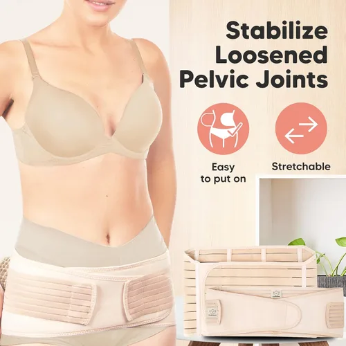 Vista 7 de 3 en 1 Soporte Posparto para el Abdomen. Banda para el vientre para etapa posnatal, embarazo, maternidad, fajas moldeadoras de cuerpo para mujeres