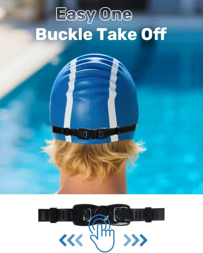 Vista 6 de Gafas de natación para adultos, gafas de natación antivaho y UV con clip de nariz y tapones para los oídos, sin fugas