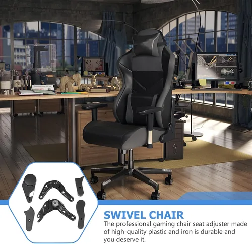 Vista 8 de Cabilock Ajustadores de silla de juego elegantes 6 piezas piezas de silla de plástico hierro fácil de instalar accesorios de ajuste para jugadores