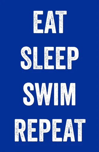 Vista 6 de Damdekoli Eat Sleep - Póster de natación (8.0 x 10.0 in, lona)