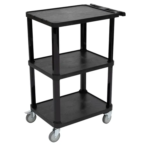 Vista 10 de Pearington Carrito utilitario compacto multiusos de 3 niveles con ruedas bloqueables y mango ergonómico, negro, paquete de 2