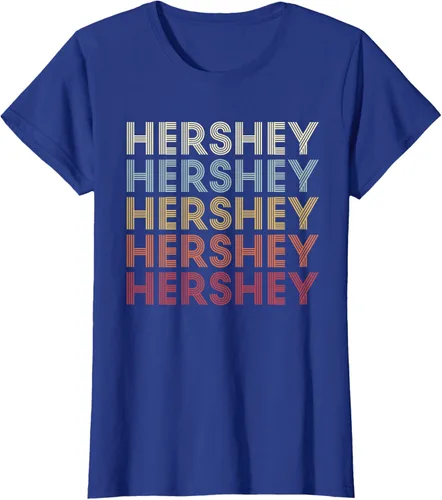 Vista 6 de Hershey Pennsylvania Hershey PA Retro Camiseta de texto vintage, Azul