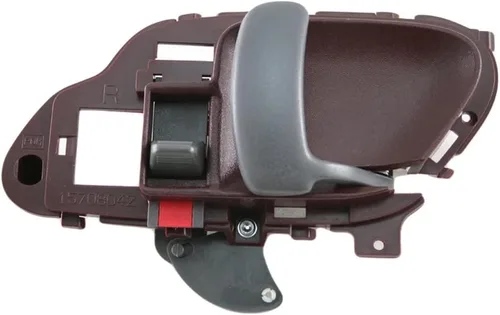 Vista 27 de TRQ Manija de puerta interior delantera izquierda cromada y negra para el lado del conductor compatible con Ford F-150 2012-2014