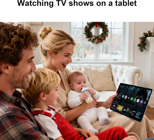 Vista 7 de Tablet Android 14 2025 de 10 pulgadas, 12 GB de RAM+128 GB de ROM 1 TB expandible, tableta 2 en 1 con funda de teclado, mouse y lápiz capacitivo