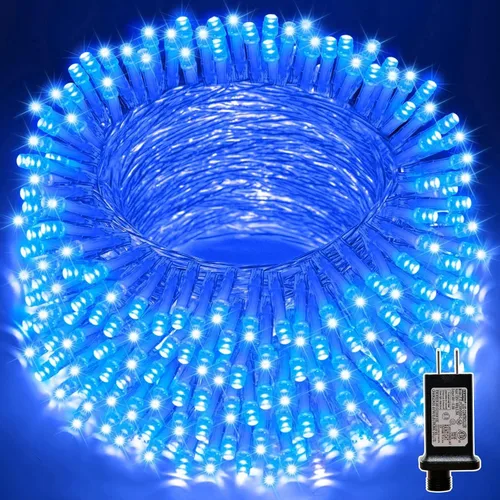 Vista 63 de Guirnalda de 100 luces LED de Pascua de 33 pies enchufables, multicolor pastel, 16 modos de luces parpadeantes, guirnalda de luces impermeables