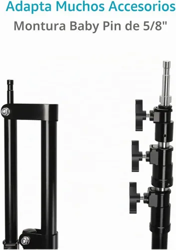 Vista 4 de PROAIM Soporte telescópico de luz de pluma con montaje de 5/8 "para