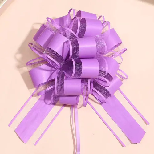 Vista 11 de 6 piezas de lazos de tirar, lazo de regalo verde frijol, 6 pulgadas, Navidad, fiesta, regalo de cumpleaños, boda, lazos de cinta para envolver cajas