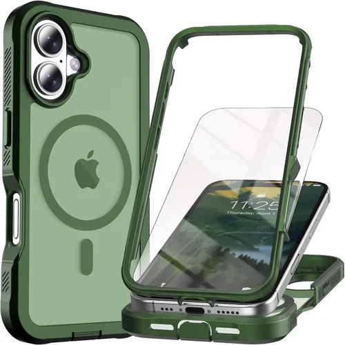 Vista 13 de Funda magnética para iPhone SE 3ª y 2ª [protector de pantalla] [compatible con MagSafe] [protección contra caídas de grado militar]
