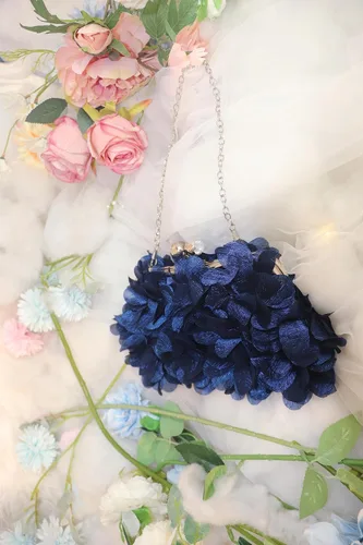 Vista 5 de Bolso de noche para mujer, diseño floral, para boda, baile de graduación, beso
