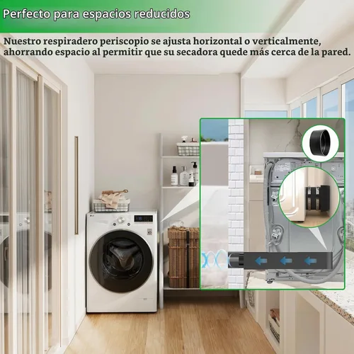 Vista 3 de UD48S Periscope - Rejilla de ventilación para secadora de acero 304