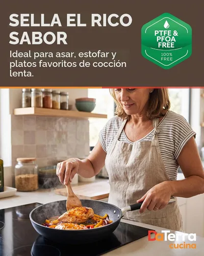 Vista 5 de Sartén profesional para freír con tapa, de Vesuvio