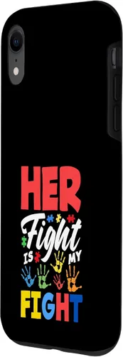 Vista 2 de Her Fight is My Fight Autism Awareness Case for iPhone XR