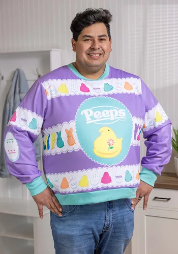 Vista 9 de Suéter Feo de Pascua para Adultos Peeps Multicolor