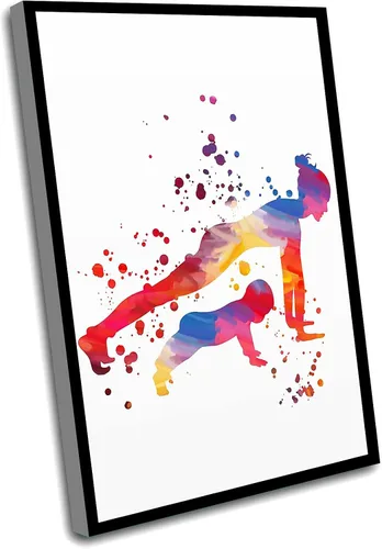 Vista 6 de Pósters inspiradores deportivos, decoración de habitación de niños para dormitorio, arte de pared de yoga para niña negra, decoración de yoga