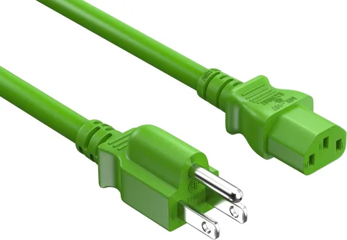 Vista 14 de IEC320 C13 a NEMA 5-15P - Cable de alimentación universal de 1 pie y 18 AWG, compatible con computadoras, monitores, impresoras y televisores