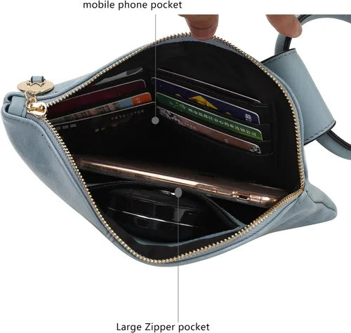Vista 6 de MKF Collection Mia K - Cartera de mano para mujer, bolso pequeño negro con asa circular