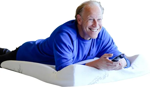 Vista 4 de Almohada de cuña de cama de 7 pulgadas para dormir o reflujo ácido, parte superior de espuma viscoelástica de 1.5 pulgadas con funda de bambú