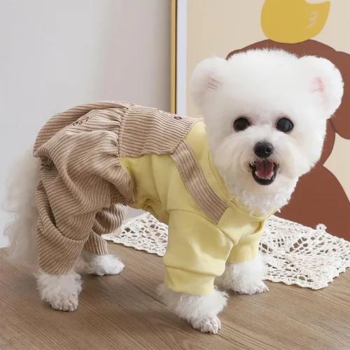 Vista 3 de Mono lindo para perro, overol elegante para mascotas, suave, transpirable, ropa para perros pequeños, hembra, niño, overol clásico de una pieza