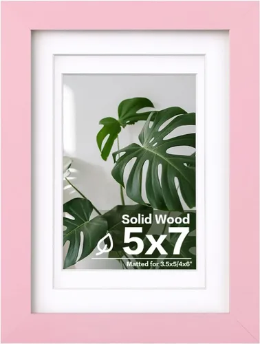 Vista 123 de Egofine - Portarretratos de 4 x 6 pulgadas, de madera maciza con plexiglás, para fotos de 3.5 x 5 con paspartú o de 4 x 6 sin paspartú, para colocar