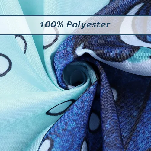 Vista 5 de Bonhause Great Wave - Cortina de ducha con diseño de anime japonés Kanagawa, color azul océano, 72 x 72 pulgadas, tela de poliéster, impermeable