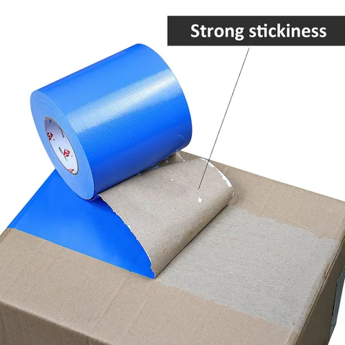 Vista 3 de BOMEI PACK Cinta adhesiva azul de 6 pulgadas, rollo más ancho, 6 pulgadas x 60 yardas, 9 mil de grosor, resistente, impermeable, flexible, sin